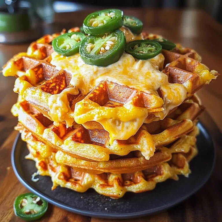 Cheddar Jalapeño Cornbread Waffles