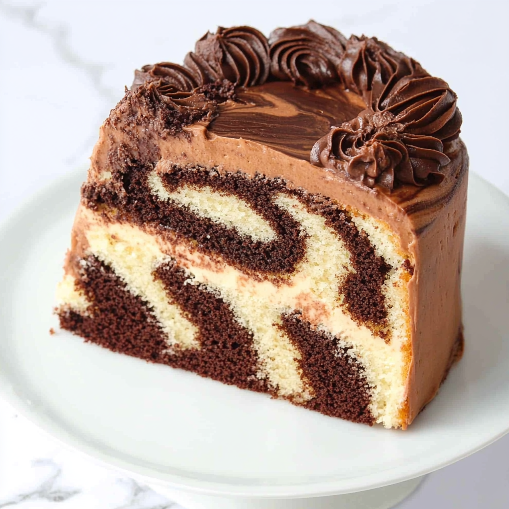 Perfect Marble Cake with Chocolate Buttercream: The Ultimate Swirled Dessert