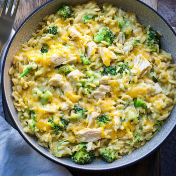 Cheesy Chicken Broccoli Orzo