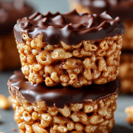 Chocolate Peanut Butter Rice Krispie Cups