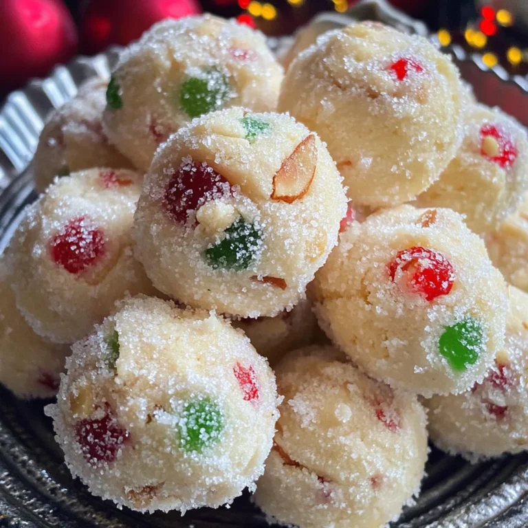 Almond Cherry Snowballs
