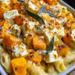 Baked Feta and Butternut Squash Pasta with Sage and Garlic
