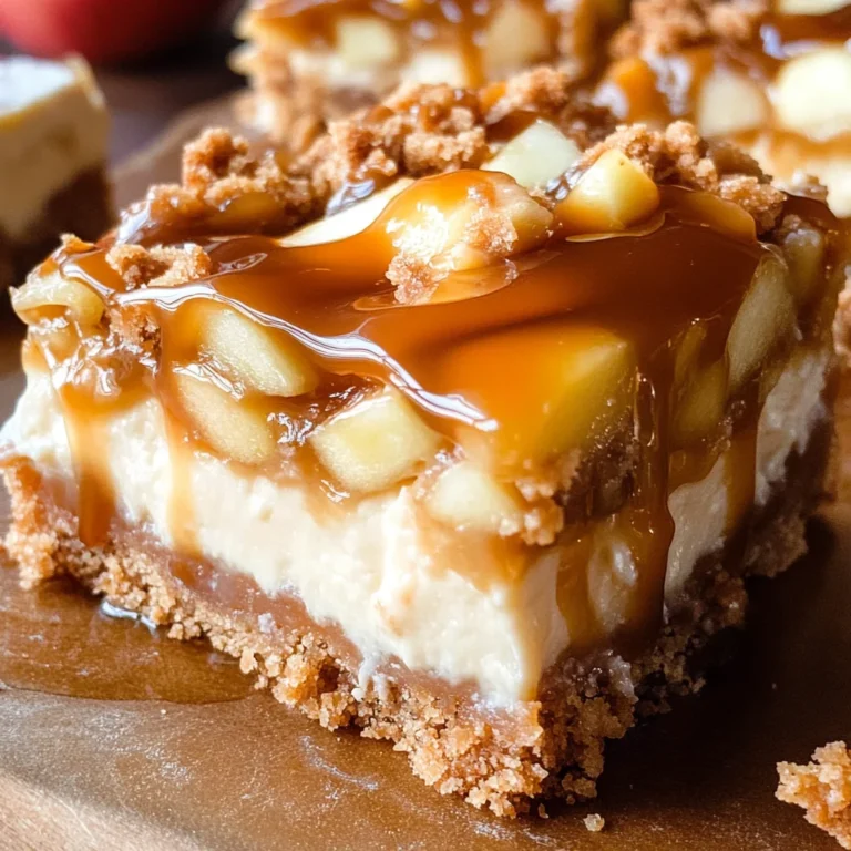 Caramel Apple Cheesecake Bars