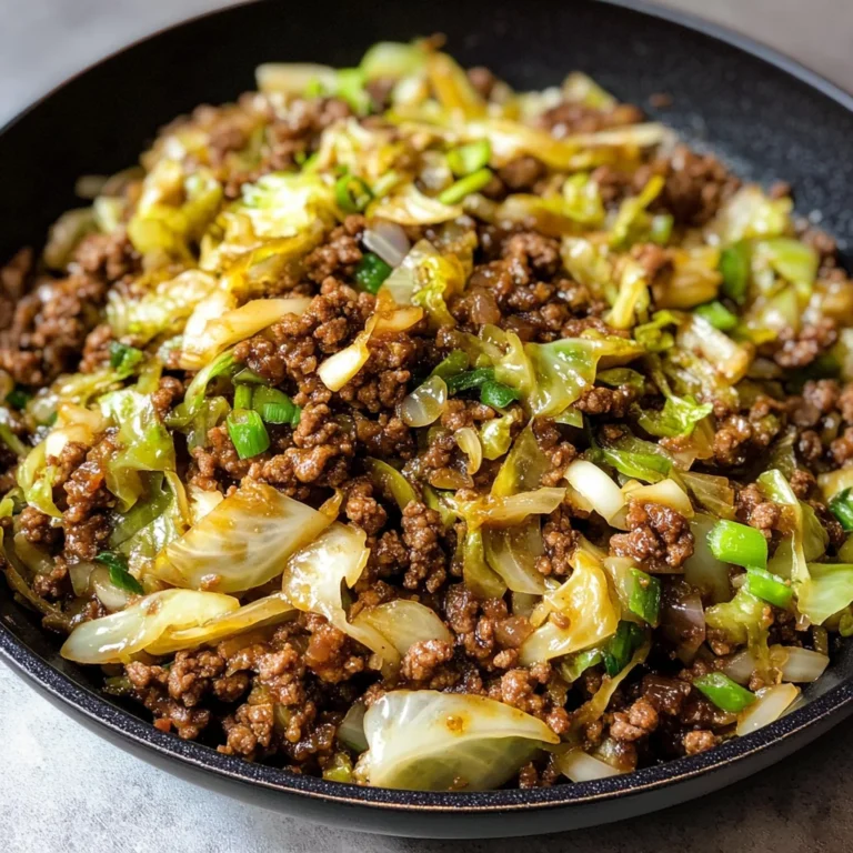 Chinese Ground Beef and Cabbage Stir-Fry