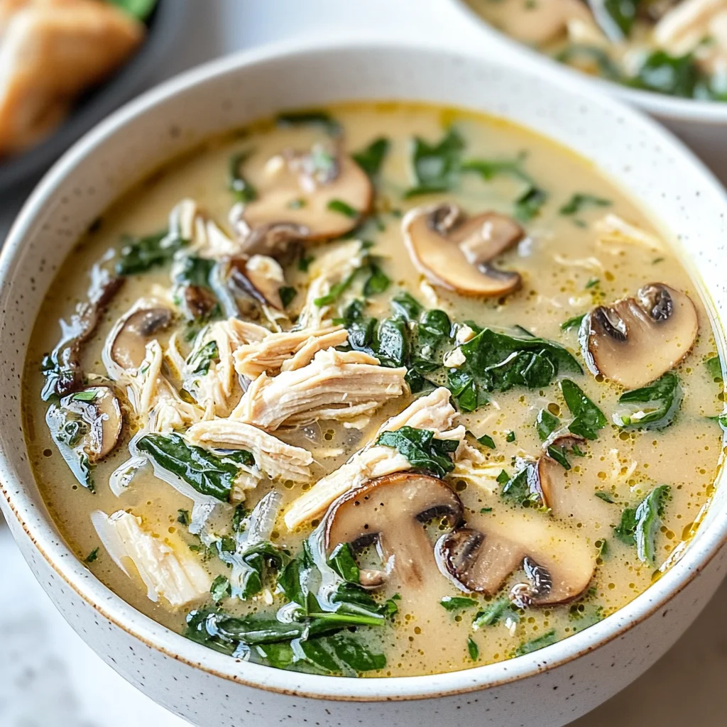 Comforting Rotisserie Chicken and Mushroom Soup