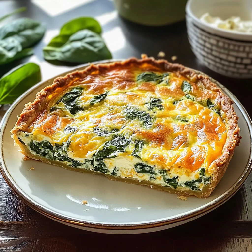 Cottage Cheese and Spinach Crustless Quiche