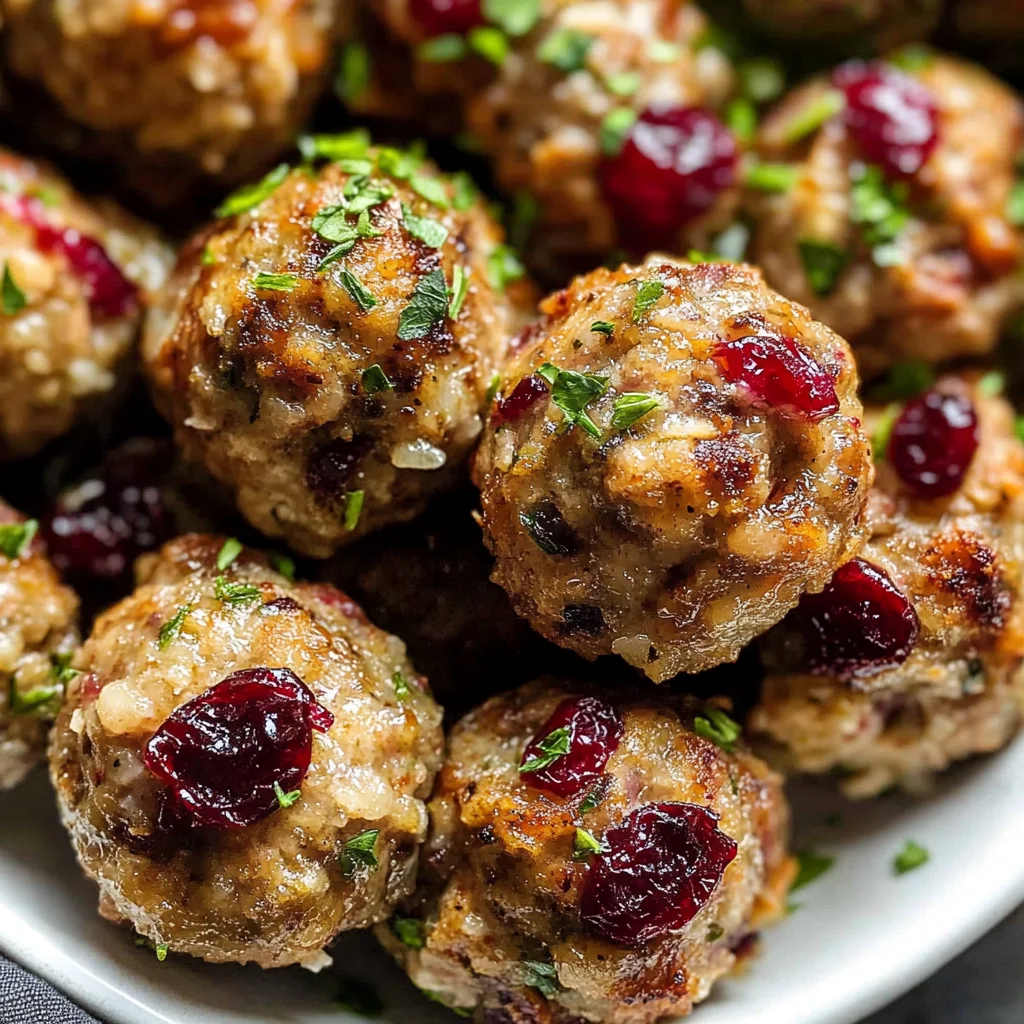 Cranberry & Turkey Stuffing Balls
