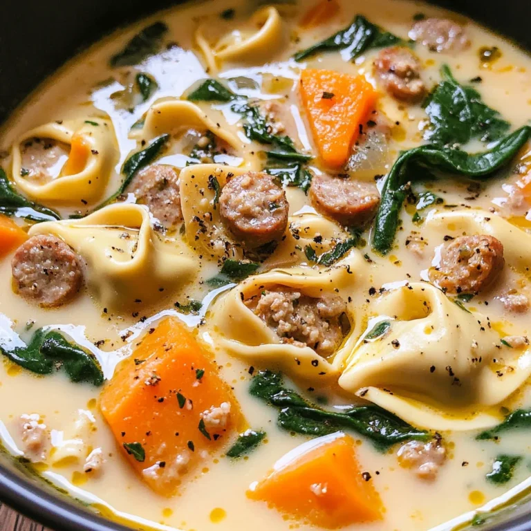 Creamy Sausage Tortellini Soup