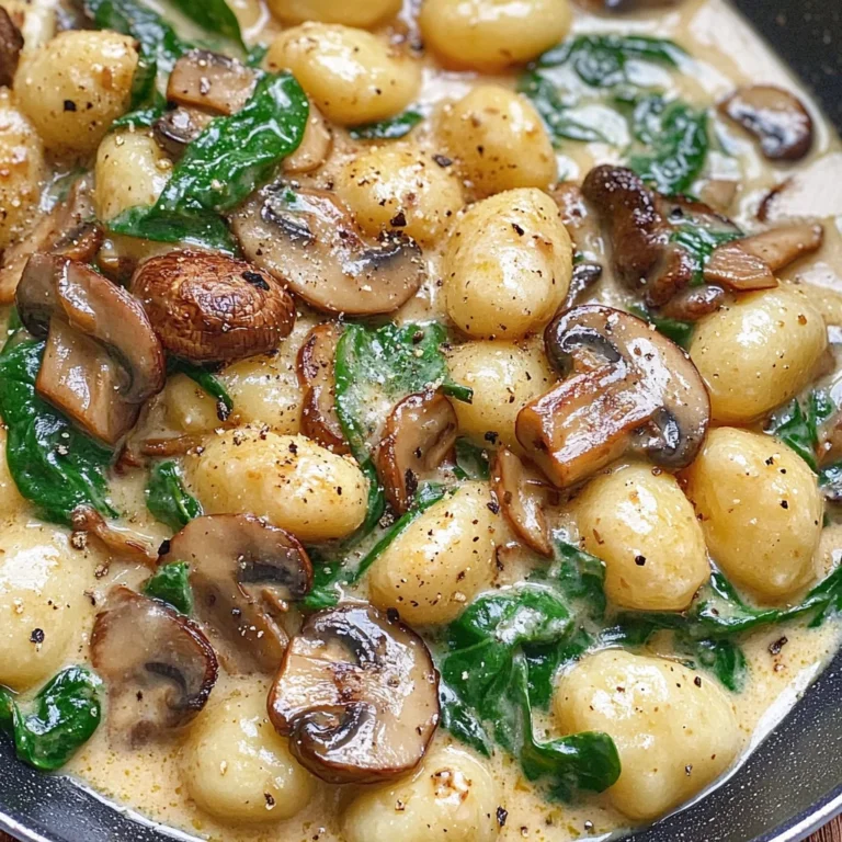 Creamy Spinach and Mushroom Gnocchi (One-Pan, 20 Minutes)