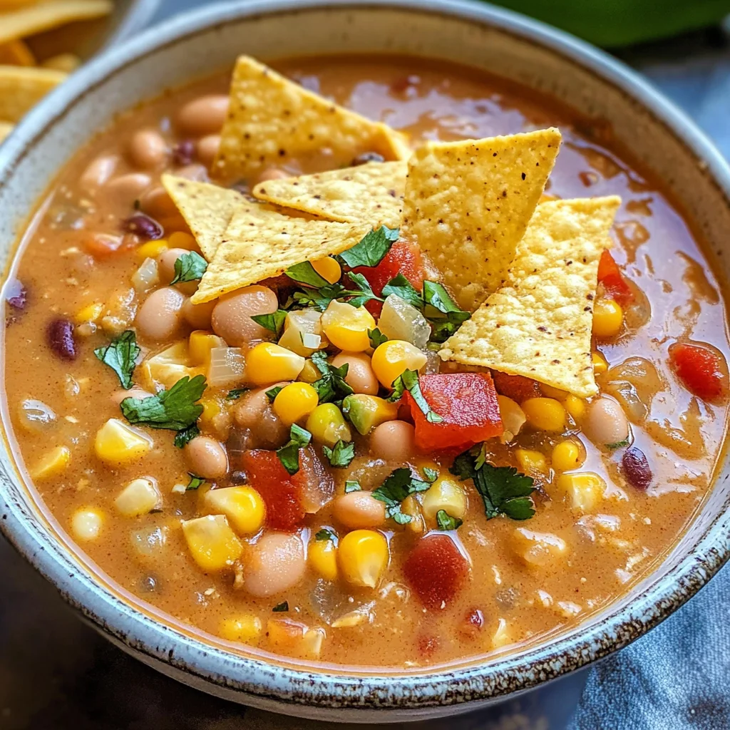 Creamy Vegetarian Tortilla Soup (Easy & Hearty)