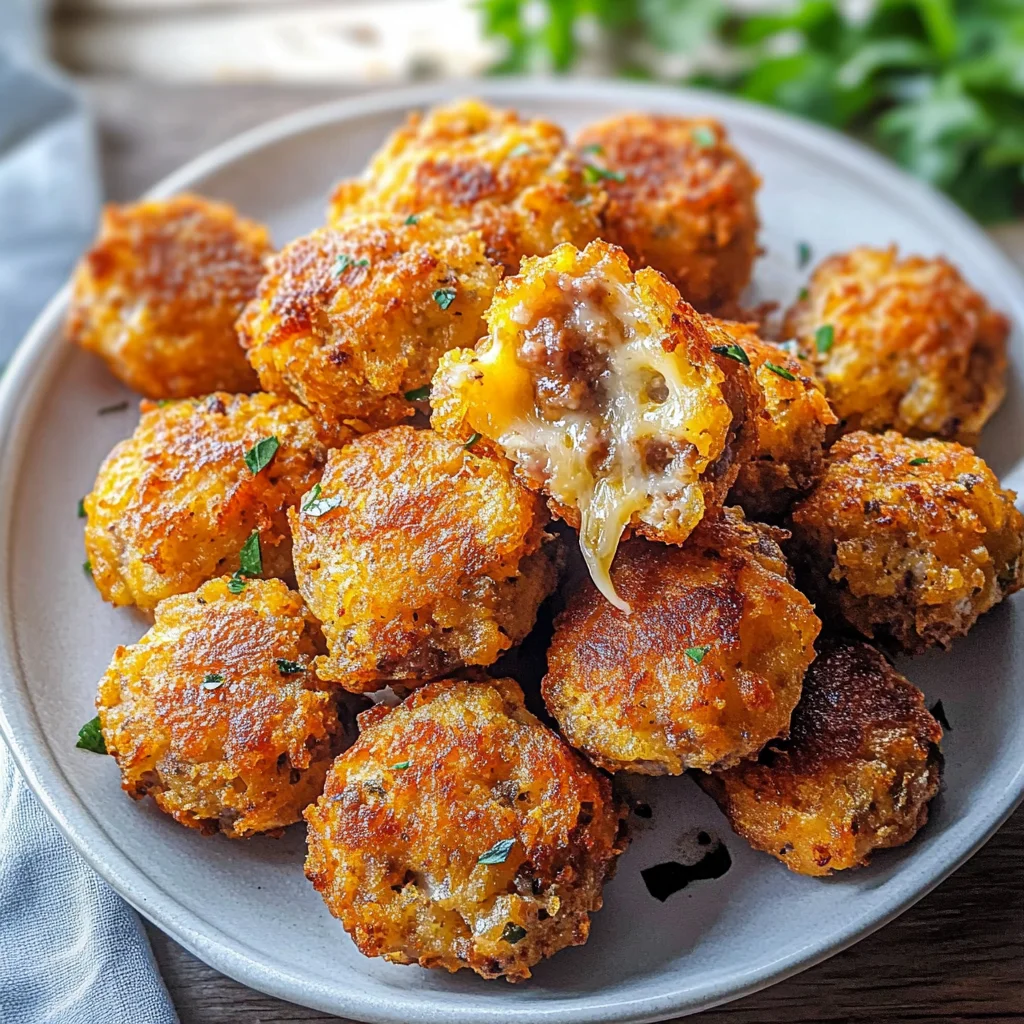 Crispy Hashbrown Sausage Bites
