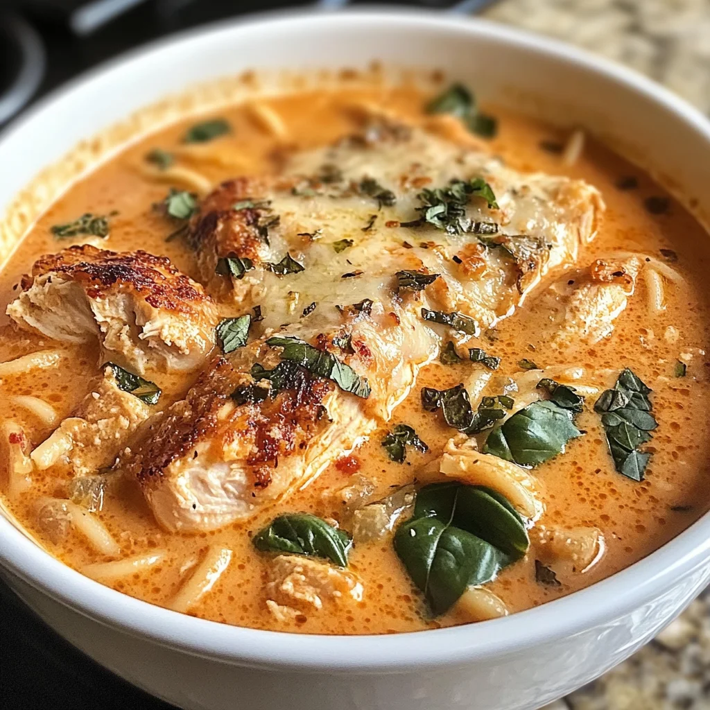 Crock Pot Creamy Chicken Parmesan Soup