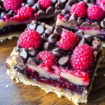 Dark Chocolate Raspberry Pie Bars