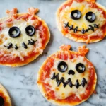 Easy Mini Halloween Pizzas