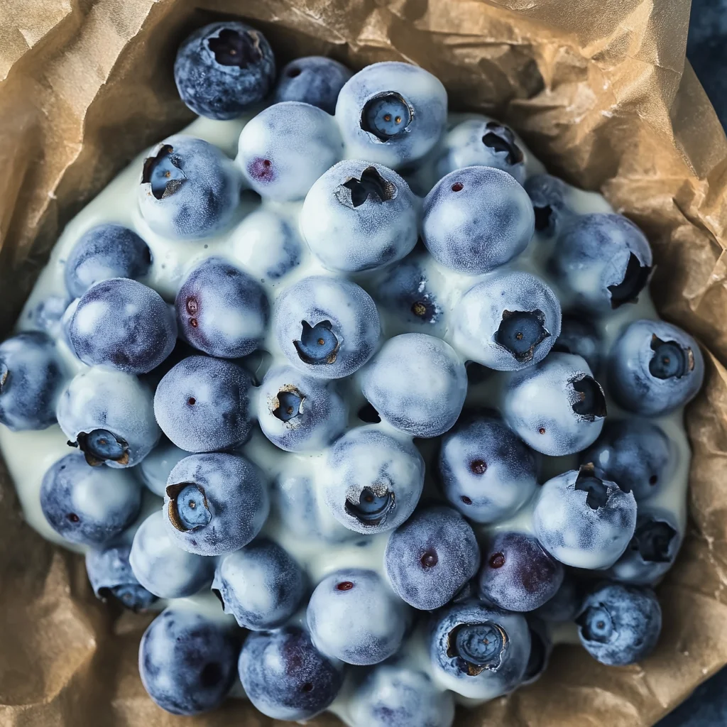Frozen Yogurt Covered Blueberries