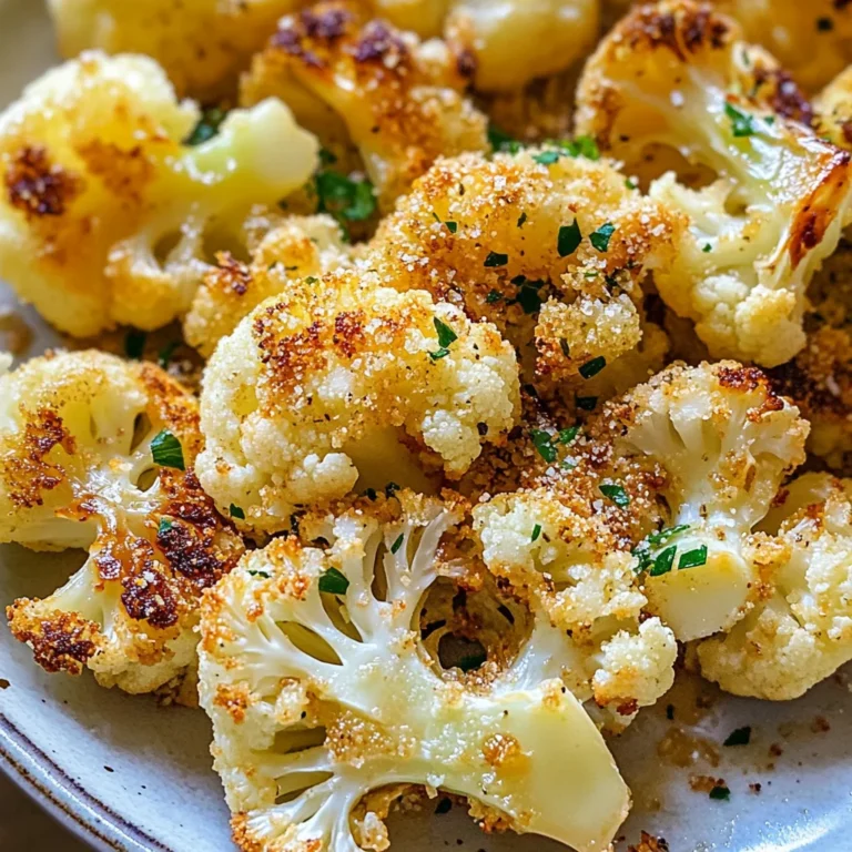 Garlic Butter Roasted Cauliflower Recipe