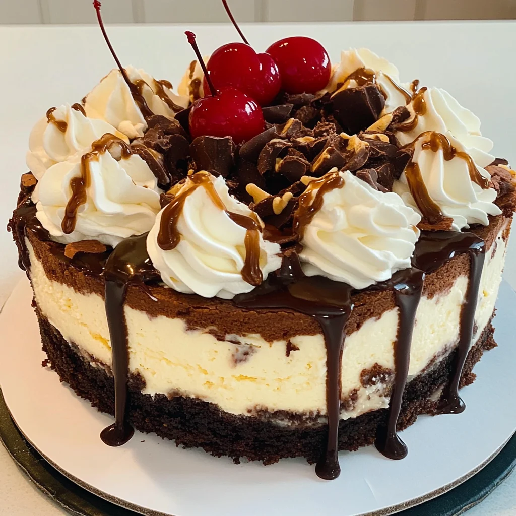 Hot Fudge Sundae Brownie Cheesecake