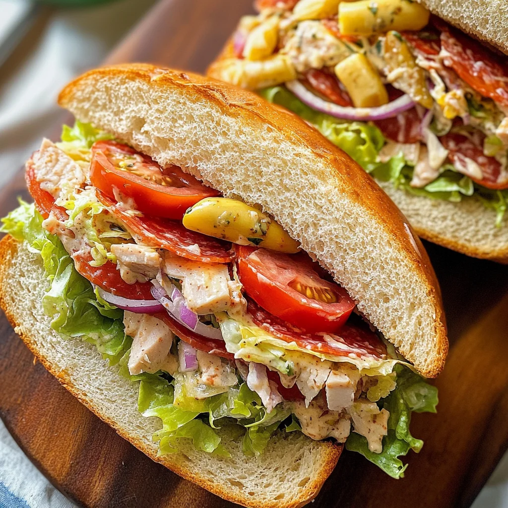 Italian Grinder Salad Sandwich