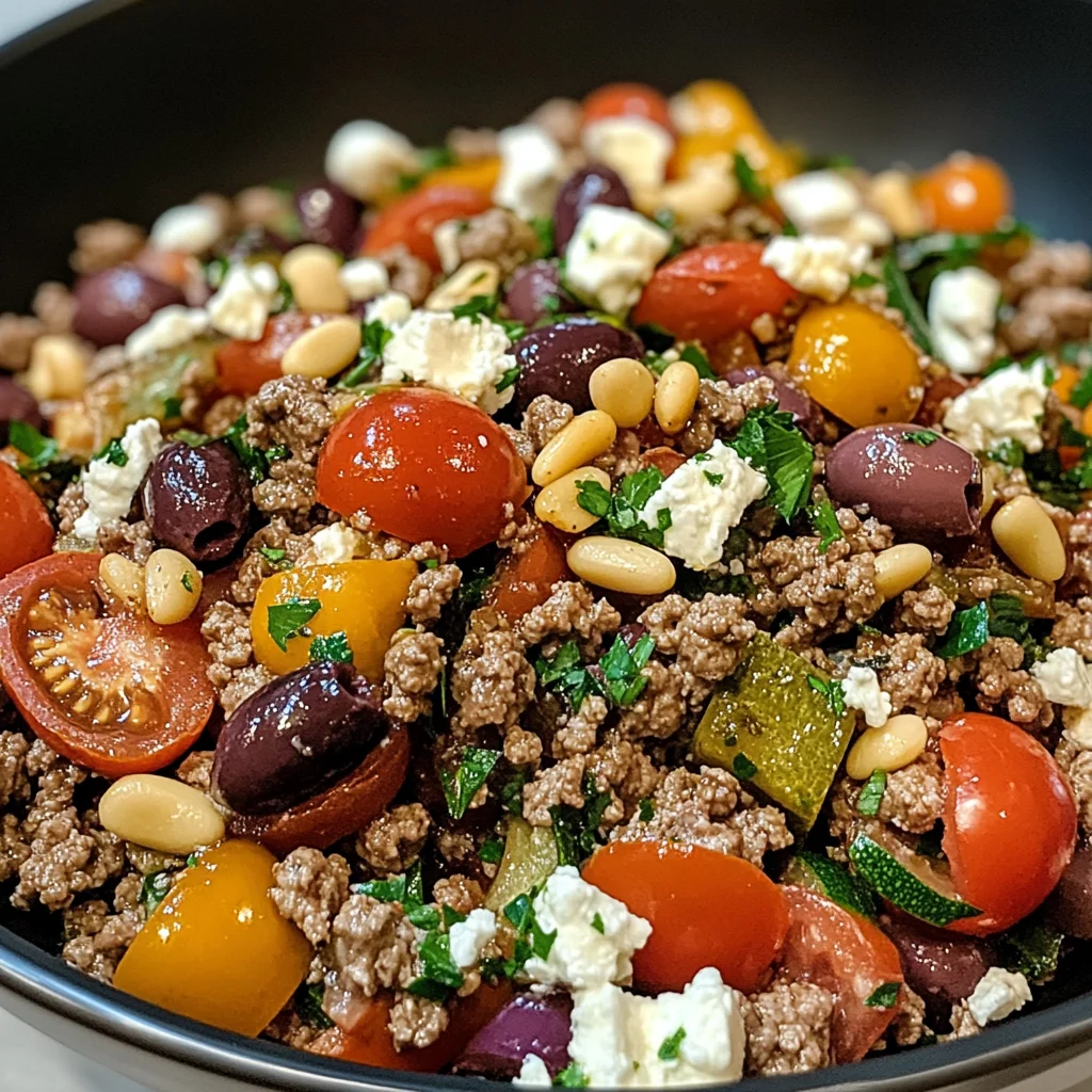 Mediterranean Ground Beef Stir-Fry