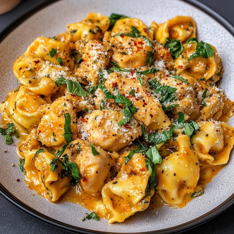 One-Pot Spicy Garlic Butter Chicken Tortellini