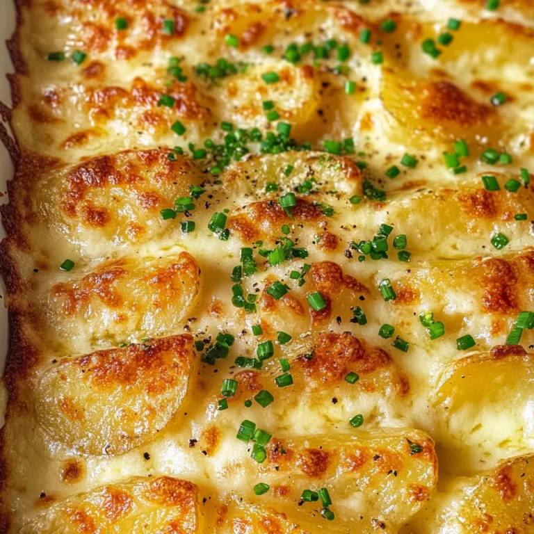 Roasted Garlic Potatoes au Gratin