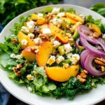 Simple Peach Feta Salad