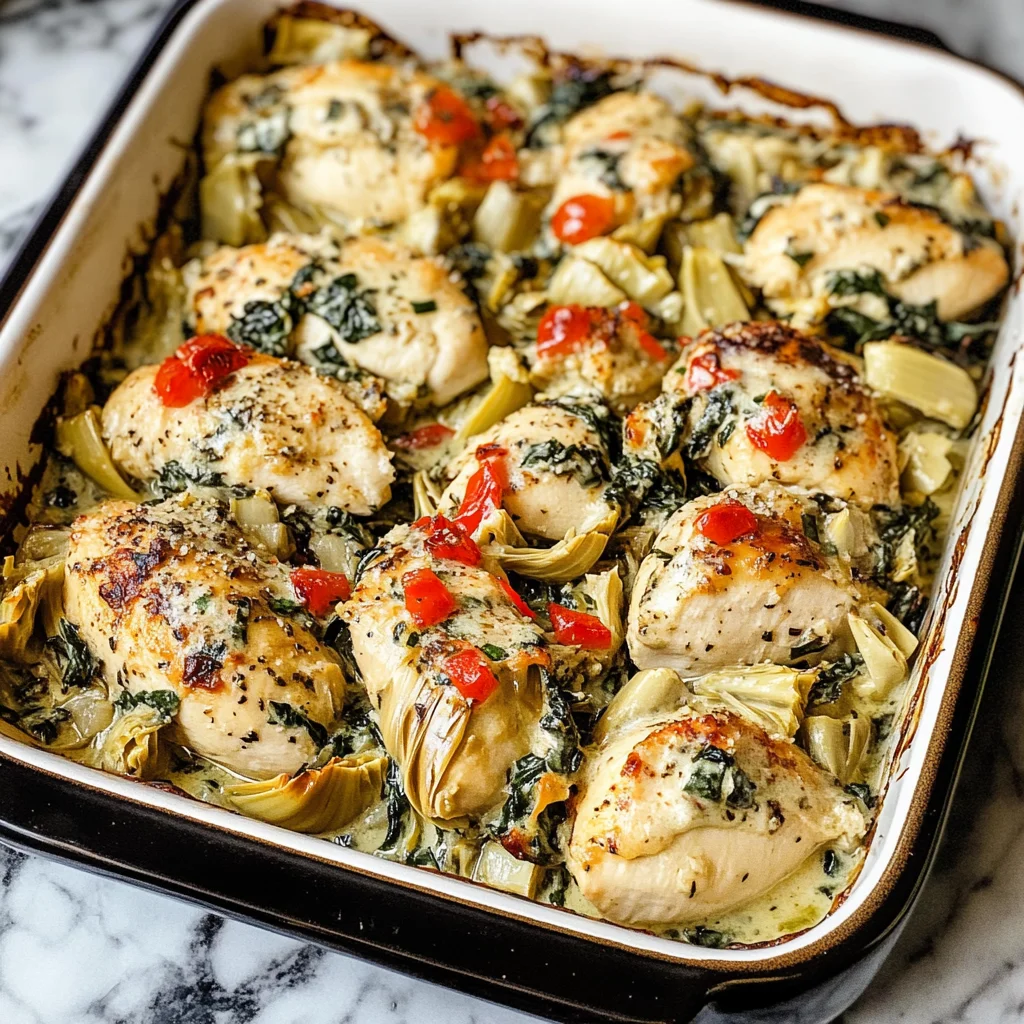Spinach Artichoke Chicken Bake
