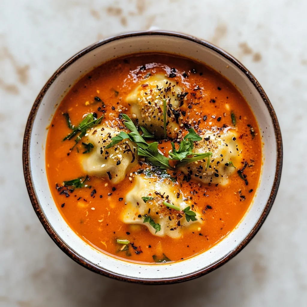 Tomato Dumpling Soup