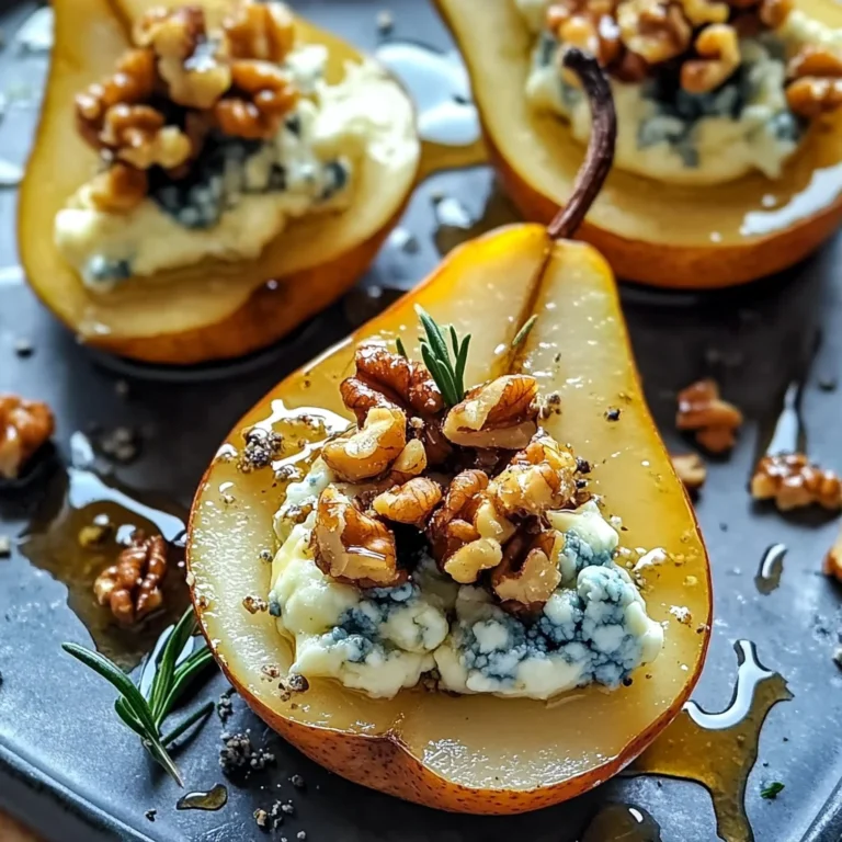 Elegant Blue Cheese Stuffed Pears