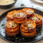 Garlic Butter Sweet Potato Stacks