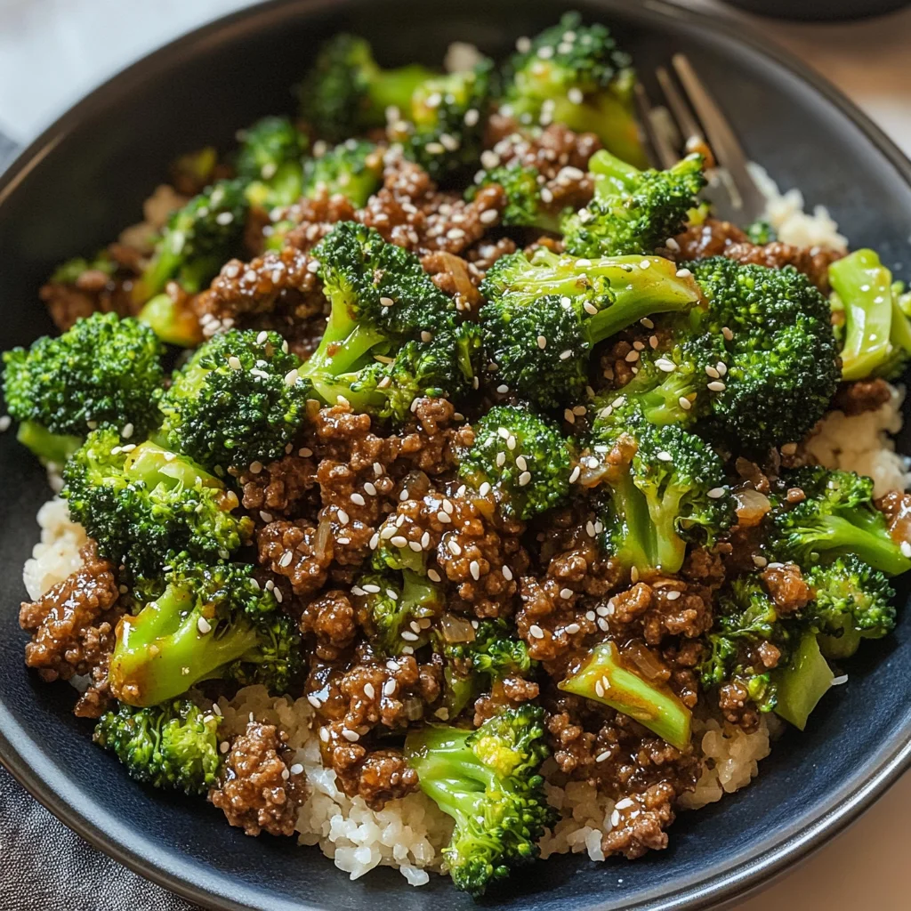 Ground Beef and Broccoli