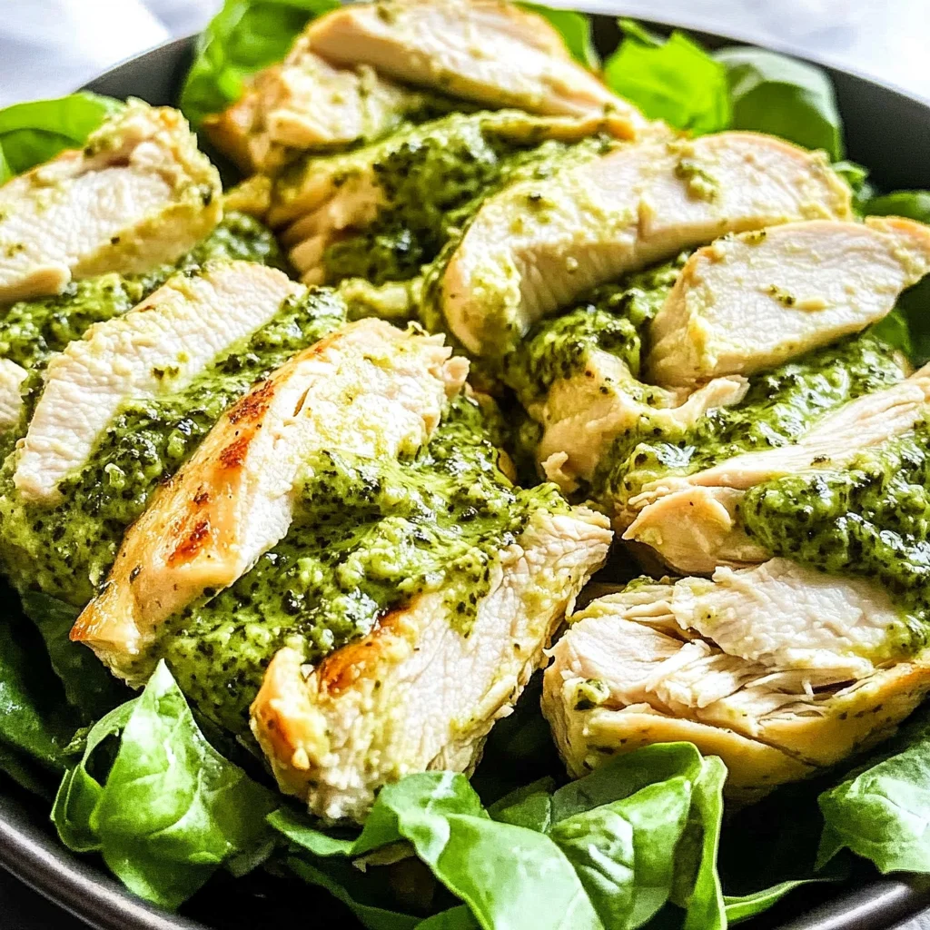 Simple Pesto Chicken Salad - 3-Ingredients!